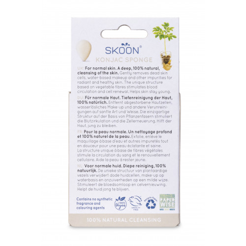 Skoon Konjac Sponge Pure Natural Kempinėlė veidui 1vnt