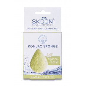 Skoon Konjac Sponge Green Tea Kempinėlė veidui su žaliąja arbata 1vnt