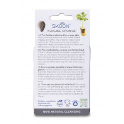 Skoon Konjac Sponge Bamboo Charcoal Kempinėlė veidui su aktyvinta anglimi 1vnt