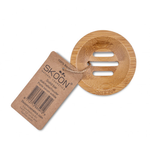 Skoon Solid Bar Dish Apvalus bambukinis padėkliukas 1vnt