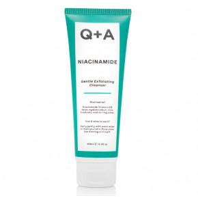 Q+A Niacinamide Gentle Exfoliating Cleanser Maigs pīlinga tīrīšanas līdzeklis 125ml