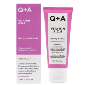Q+A Vitamin A.C.E Warming Gel Mask Soojendav näomask 75ml