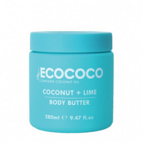 ECOCOCO Coconut & Lime Body Butter Kūno sviestas su kokosų aliejumi ir žaliosiomis citrinomis 280ml