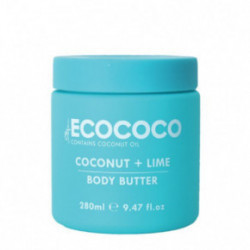 ECOCOCO Coconut & Lime Body Butter Kūno sviestas su kokosų aliejumi ir žaliosiomis citrinomis 280ml