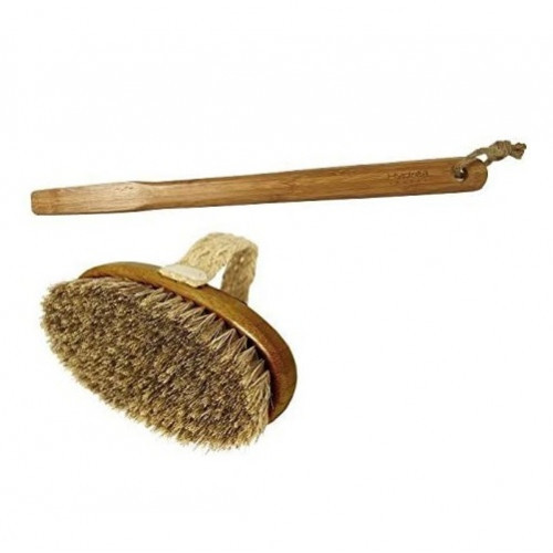 Hydrea London Bamboo Body Brush with Detachable handle Kūno šveitimo šepetys su nuimama rankena 1vnt.