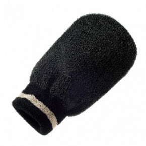 Hydrea London Exfoliating Spa Mitt - Medium/Hard Texture Ķermeņa skrubja cimds Black