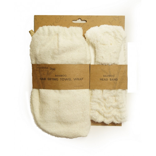 Hydrea London Hair Drying Towel Wrap and Head Band Duo Set Plaukų džiovinimo rankšluostis ir galvos juosta Rinkinys