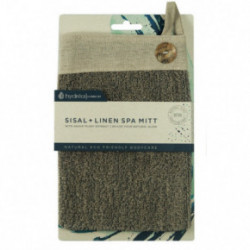 Hydrea London Sisal + Unbleached Linen SPA Mitt Kūno šveitimo pirštinė 1vnt.