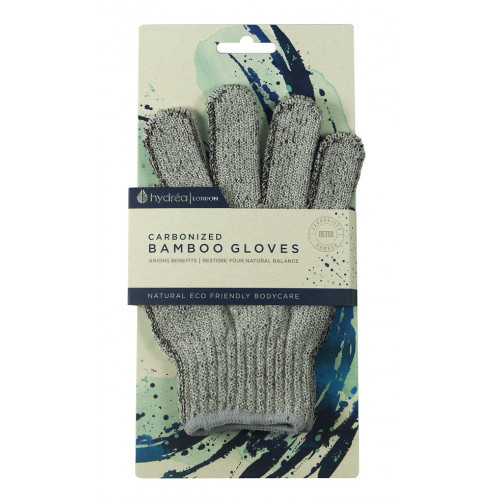 Hydrea London Carbonized Bamboo Exfoliating Gloves Šveičiamosios karbonizuotos bambuko pirštinės 1 pora