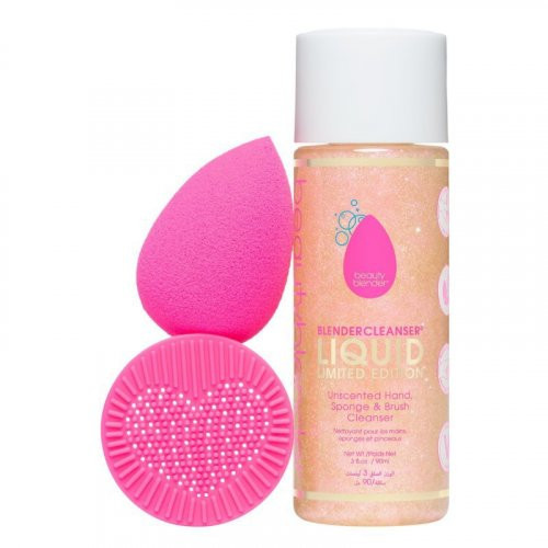 BeautyBlender Double Delight Blend & Cleanse Set Makiažo kempinėlė ir valiklis Rinkinys