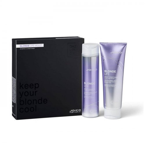 Joico Blonde Life Violet Dazzling Duo Gelsvus tonus neutralizuojantis rinkinys 300ml+250ml