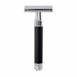 Edwin Jagger Rubber Coated DE Safety Razor Skustuvas Black