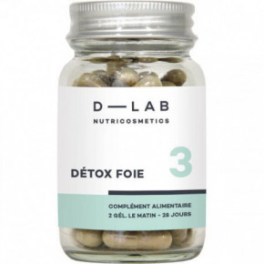 D-LAB Nutricosmetics Detox Foie Maisto papildas kepenų detoksikacijai 1 Mėnesiui