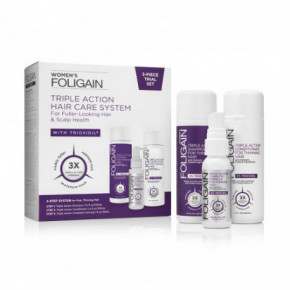 Foligain Triple Action Hair Care System for Women Trial Set Matu augšanu stimulējošs komplekts