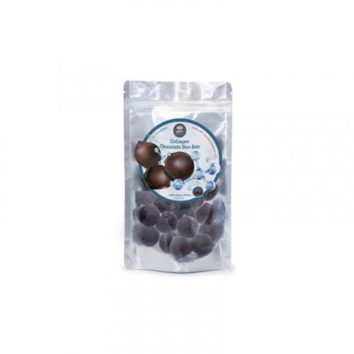 GMT BEAUTY Collagen Chocolate Bon-Bon With Cherry Filling Šokoladiniai saldainiai su kolagenu 15vnt