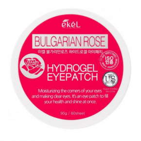 Ekel Bulgarian Rose Hydrogel Eye patch Patči acu zonai ar rožu ekstraktiem 60pcs.
