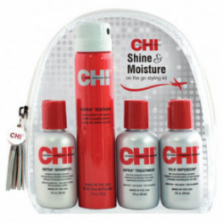 CHI Shine & Moisture Kit Kelioninis rinkinys plaukams Rinkinys