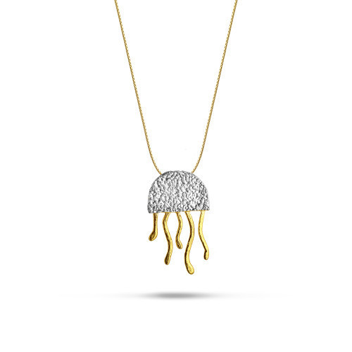 KISS THE FROG „Medusa“ Sidabrinis pakabukas Padengta auksu 24k
