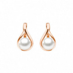 Nilly Sidabriniai auskarai su perlais padengti auksu KS146573 4.90g