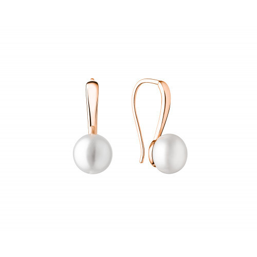 Nilly Sidabriniai auskarai su perlais padengti auksu KS920166 4 g