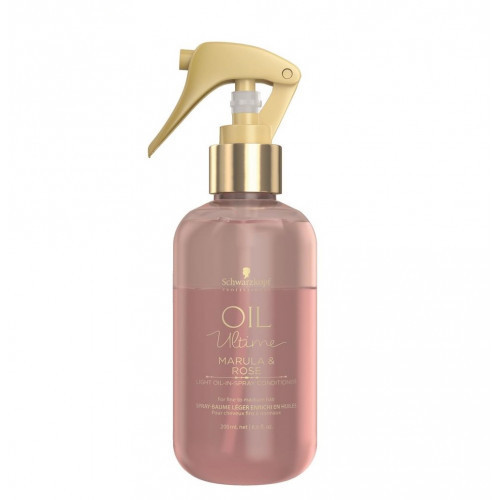 Schwarzkopf Professional Oil Ultime Marula & Rose Light Oil-In-Spray Conditioner Purškiamas kondicionierius 200ml