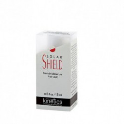 Kinetics Solar Shield Fresh Manicure Top Coat Viršutinė nagų lako danga prancūziškam manikiūrui 15ml