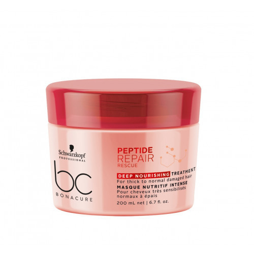 Schwarzkopf Professional BC Peptide Repair Rescue Deep Nourishing Treatment Giliai maitinanti kaukė 200ml