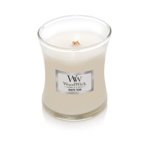 WoodWick White Teak Candle Žvakė Heartwick