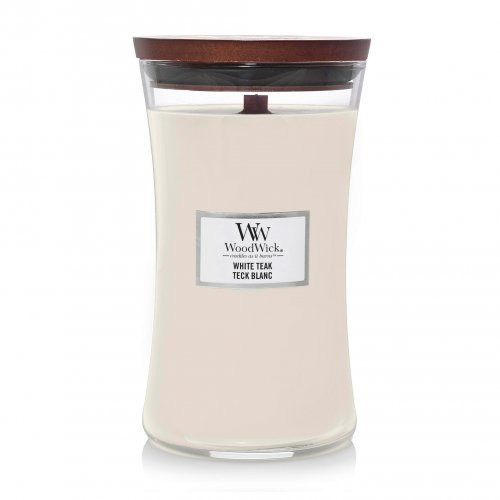 WoodWick White Teak Candle Žvakė Heartwick