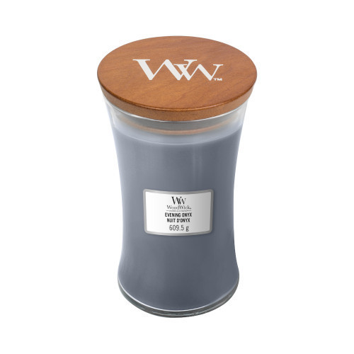 WoodWick Evening Onyx Candle Žvakė Heartwick