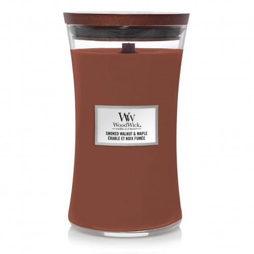 WoodWick Smoked Walnut & Maple Candle Žvakė Heartwick