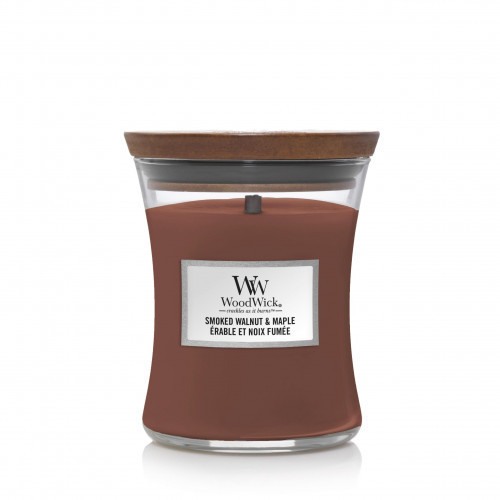 WoodWick Smoked Walnut & Maple Candle Žvakė Heartwick