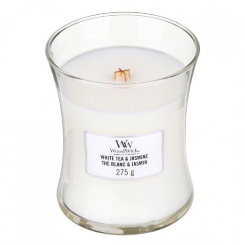 WoodWick White Tea & Jasmine Candle Žvakė Heartwick