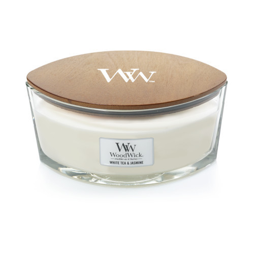 WoodWick White Tea & Jasmine Candle Žvakė Heartwick