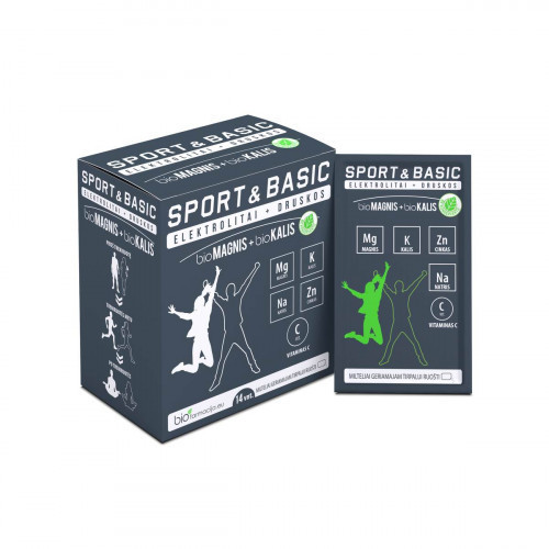 Biofarmacija SPORT & BASIC bioMagnis + bioKalis Maisto papildas 14vnt