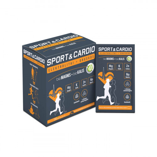 Biofarmacija SPORT & CARDIO bioMagnis+ bioKalis Maisto papildas 14vnt