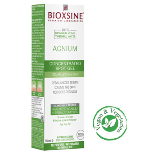 Bioxcin (Bioxsine) Acnium Concentrated Spot Gel Koncentruotas gelis nuo spuogų 15ml