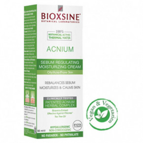 Bioxsine Acnium Sebum Regulating Moisturizing Cream Niisutav kreem rasusele, aknele kalduvale nahale 50ml