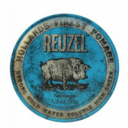 Reuzel Blue Strong Hold High Sheen Pomade Stiprios fiksacijos plaukų pomada 113g