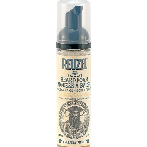 Reuzel Wood & Spice Beard Foam Pikantiško medienos kvapo nenuplaunamos putos barzdai ir odai prižiūrėti 70ml