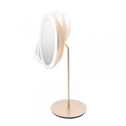 Be OSOM LED Table Mirror Veidrodis ant kojelės su LED apšvietimu Champagne