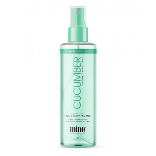 MineTan Cucumber Hydrating Face & Body Tan Mist Laipsniško savaiminio įdegio purškiklis su agurkų ekstraktu 177ml