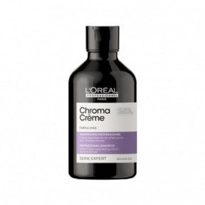 L'Oréal Professionnel Chroma Creme Purple Dyes Shampoo Krēmveida šampūns kas neitralizē dzeltenos apakštoņus blondos matos 300ml