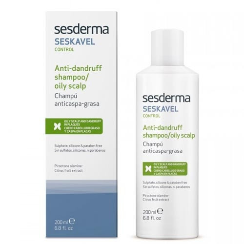 Sesderma Seskavel Control Anti-Dandruff Shampoo Šampūnas nuo pleiskanų riebiai odai 200ml