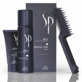 Wella SP Men Gradual Tone Black (60+30ml) Pelēko matu tonizējošās putas Melna krāsa 1gab.