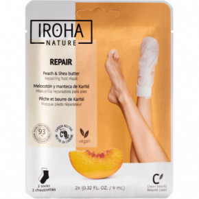 IROHA Repair Foot Mask Socks With Peach 1pcs