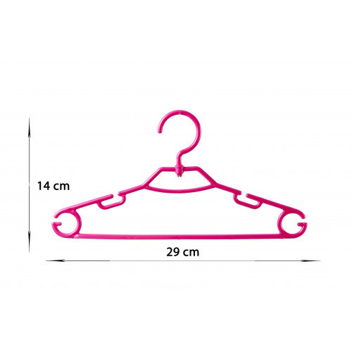 HomelyWorld WDO29 Mažų plastikinių pakabų rinkinys 29 cm Juoda