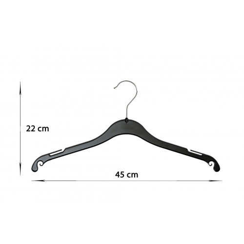 HomelyWorld W032 Plonos plastikinės pakabos Juodas