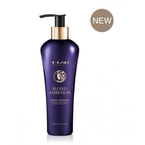 T-LAB Professional BLOND AMBITION PURPLE TREATMENT Purpurinė kaukė šviesintiems plaukams 300ml