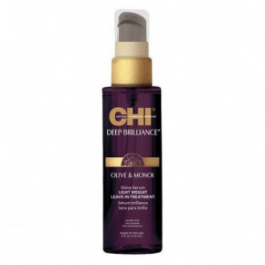 CHI Deep Brilliance Light Weight Leave - In Treatment Nenoskalojams matu serums ar olīveļļu un monoi eļļu 177ml